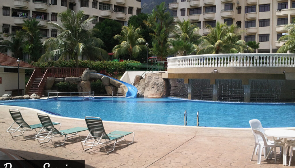 Deckchairs by the pool