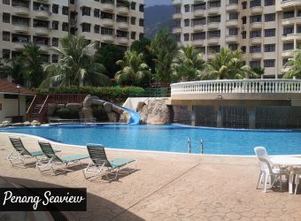 Deckchairs by the pool